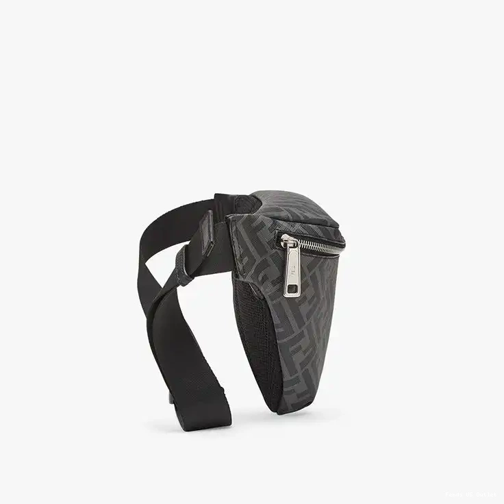 Affordable HOT In Black Yellow Belt Fendi Bag Motif FF Fabric 0419
